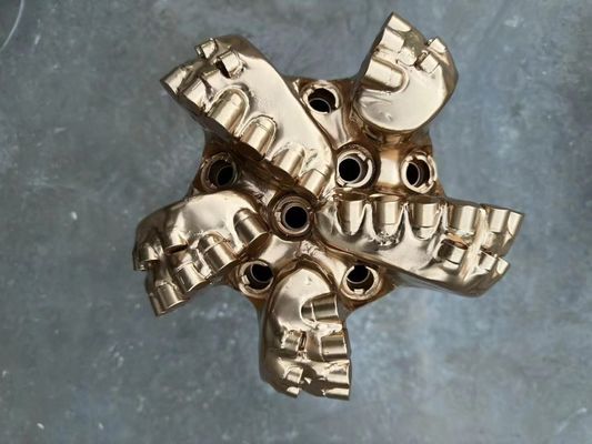 5 bladen 8,5 inch PDC Core Drill Bit Double Row Cutter voor waterput boren